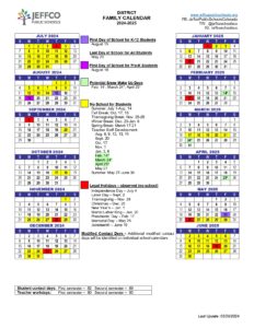 Jefferson County School District Calendar 2024 2025 JCPS